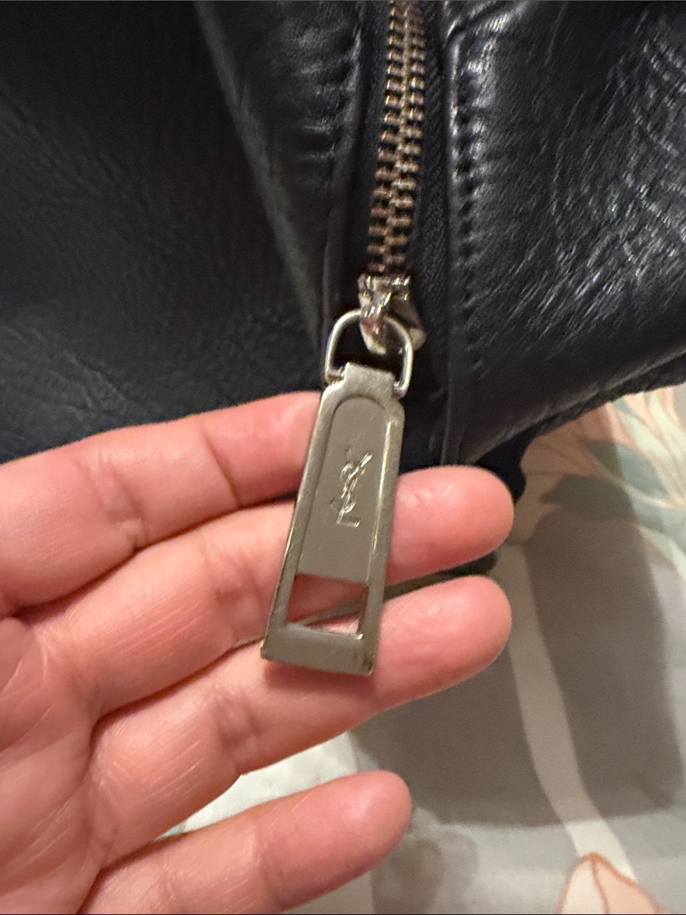 YSL Studded Black Leather Satchel Bag - Picture 2 of 11